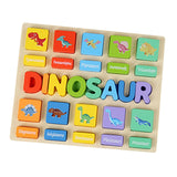 Puzzle Game Practicing Sensory Toy Practical Matching Blocks Montessori Toy Dinosaur