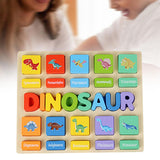 Puzzle Game Practicing Sensory Toy Practical Matching Blocks Montessori Toy Dinosaur