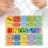 Puzzle Game Practicing Sensory Toy Practical Matching Blocks Montessori Toy Dinosaur