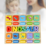 Puzzle Game Practicing Sensory Toy Practical Matching Blocks Montessori Toy Dinosaur