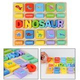 Puzzle Game Practicing Sensory Toy Practical Matching Blocks Montessori Toy Dinosaur