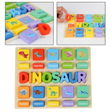 Puzzle Game Practicing Sensory Toy Practical Matching Blocks Montessori Toy Dinosaur