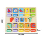 Puzzle Game Practicing Sensory Toy Practical Matching Blocks Montessori Toy Fruit