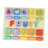 Puzzle Game Practicing Sensory Toy Practical Matching Blocks Montessori Toy Fruit