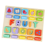 Puzzle Game Practicing Sensory Toy Practical Matching Blocks Montessori Toy Fruit