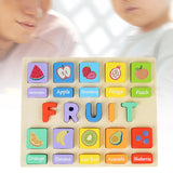 Puzzle Game Practicing Sensory Toy Practical Matching Blocks Montessori Toy Fruit