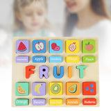 Puzzle Game Practicing Sensory Toy Practical Matching Blocks Montessori Toy Fruit