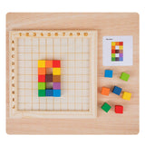 Colorful Cubes Puzzle Toys Wood Building Blocks for Children Baby Gifts with 20 cards