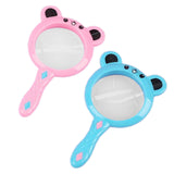 Kids Magnifier Cartoon Cartoon Magnifying Glass for Models Newspapers Photos Blue