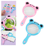 Kids Magnifier Cartoon Cartoon Magnifying Glass for Models Newspapers Photos Blue