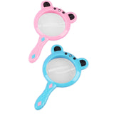 Kids Magnifier Cartoon Cartoon Magnifying Glass for Models Newspapers Photos Blue