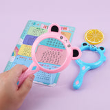 Kids Magnifier Cartoon Cartoon Magnifying Glass for Models Newspapers Photos Blue