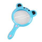 Kids Magnifier Cartoon Cartoon Magnifying Glass for Models Newspapers Photos Blue