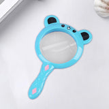 Kids Magnifier Cartoon Cartoon Magnifying Glass for Models Newspapers Photos Blue