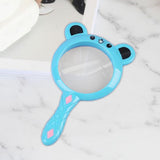 Kids Magnifier Cartoon Cartoon Magnifying Glass for Models Newspapers Photos Blue