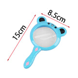 Kids Magnifier Cartoon Cartoon Magnifying Glass for Models Newspapers Photos Blue