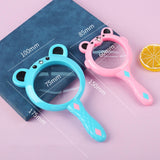 Kids Magnifier Cartoon Cartoon Magnifying Glass for Models Newspapers Photos Pink