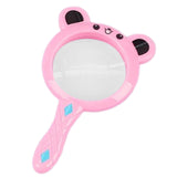 Kids Magnifier Cartoon Cartoon Magnifying Glass for Models Newspapers Photos Pink