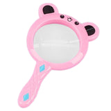 Kids Magnifier Cartoon Cartoon Magnifying Glass for Models Newspapers Photos Pink