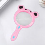 Kids Magnifier Cartoon Cartoon Magnifying Glass for Models Newspapers Photos Pink