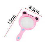 Kids Magnifier Cartoon Cartoon Magnifying Glass for Models Newspapers Photos Pink