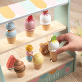 Wood Ice Cream Toy Set Gifts Montessori for Kindergarten Preschool Household