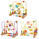 Wooden Bead Maze Toy Grasping Ability Hand Eye Coordination Beads Roller Toy Animal