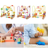 Wooden Bead Maze Toy Grasping Ability Hand Eye Coordination Beads Roller Toy Animal