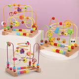 Wooden Bead Maze Toy Grasping Ability Hand Eye Coordination Beads Roller Toy Animal