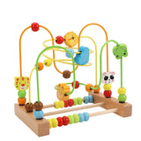 Wooden Bead Maze Toy Grasping Ability Hand Eye Coordination Beads Roller Toy Animal