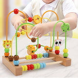 Wooden Bead Maze Toy Grasping Ability Hand Eye Coordination Beads Roller Toy Animal