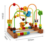 Wooden Bead Maze Toy Grasping Ability Hand Eye Coordination Beads Roller Toy Animal