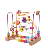 Wooden Bead Maze Toy Grasping Ability Hand Eye Coordination Beads Roller Toy Fruit A