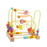 Wooden Bead Maze Toy Grasping Ability Hand Eye Coordination Beads Roller Toy Fruit B