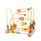 Wooden Bead Maze Toy Grasping Ability Hand Eye Coordination Beads Roller Toy Fruit B