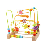 Wooden Bead Maze Toy Grasping Ability Hand Eye Coordination Beads Roller Toy Fruit B