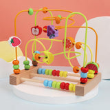 Wooden Bead Maze Toy Grasping Ability Hand Eye Coordination Beads Roller Toy Fruit B