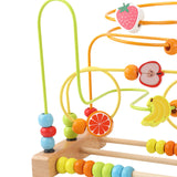 Wooden Bead Maze Toy Grasping Ability Hand Eye Coordination Beads Roller Toy Fruit B