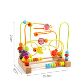 Wooden Bead Maze Toy Grasping Ability Hand Eye Coordination Beads Roller Toy Fruit B