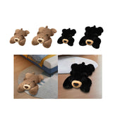 Realistic Bear Stuffed Animal Home Decorative for Children Adults Girls Boys Brown 35cm