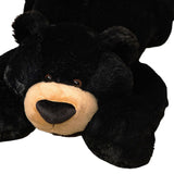 Realistic Bear Stuffed Animal Home Decorative for Children Adults Girls Boys Black 35cm