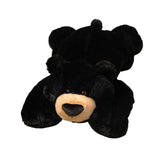 Realistic Bear Stuffed Animal Home Decorative for Children Adults Girls Boys Black 35cm