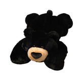 Realistic Bear Stuffed Animal Home Decorative for Children Adults Girls Boys Black 35cm