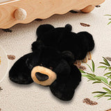 Realistic Bear Stuffed Animal Home Decorative for Children Adults Girls Boys Black 35cm