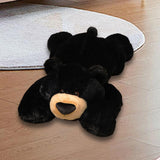 Realistic Bear Stuffed Animal Home Decorative for Children Adults Girls Boys Black 35cm