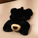 Realistic Bear Stuffed Animal Home Decorative for Children Adults Girls Boys Black 35cm