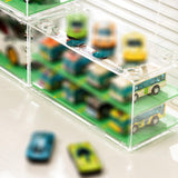 Model Car Storage Case Dustproof Unique Gift Transparent Stackable Container double layer