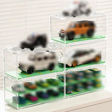 Model Car Storage Case Dustproof Unique Gift Transparent Stackable Container double layer