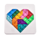 Travel Puzzle Game Colorful Block Geometric for Ages 8 to Adult Brain Teaser