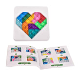 Travel Puzzle Game Colorful Block Geometric for Ages 8 to Adult Brain Teaser